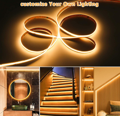 Indoor Decoration COB LED Flexible Strip Lights High Density 512 Leds 10mm 24W IP20