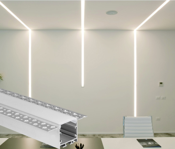 LED Plasterboard Profile Recessed Plaster Gypsum Wall Drywall Led Strip Aluminum Profile Extrusion Channel