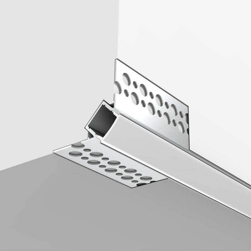 LED Plasterboard Profile Channel Recessed Drywall Plaster Gypsum 6063 T5 Aluminum For Led Strip Light