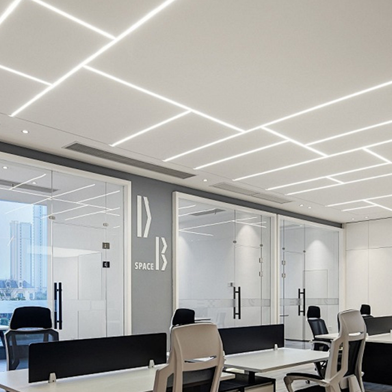 Led aluminum strip profile with PC diffuser Cover for Recessed Aluminum ...