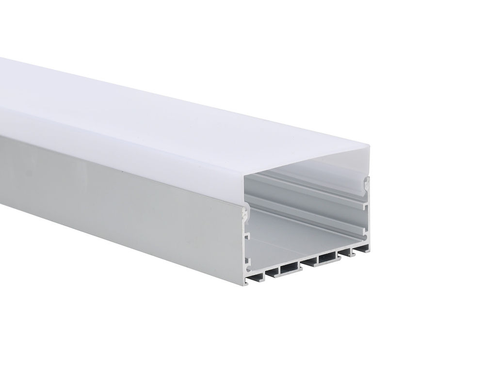 Linear light extrusion 75x50mm with PC cover LED Strip Aluminium Profile