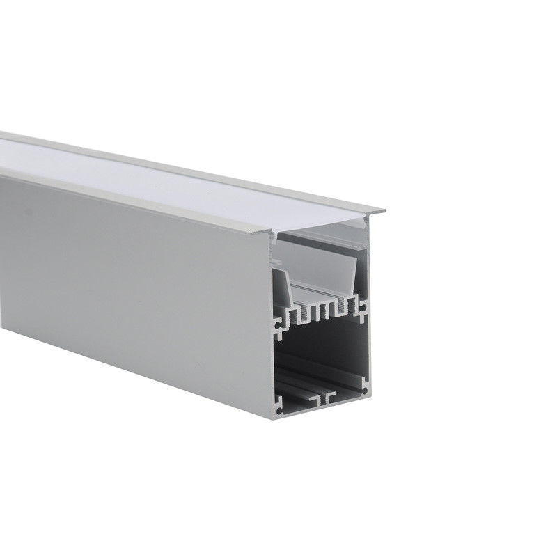 50mm Width Recessed Aluminum Led Profile IP20 Sandblasting Oxidation