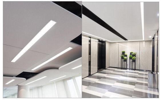 H35mm Flat PMMA Led Light Aluminium Profile Frosted IP44 For Recessed