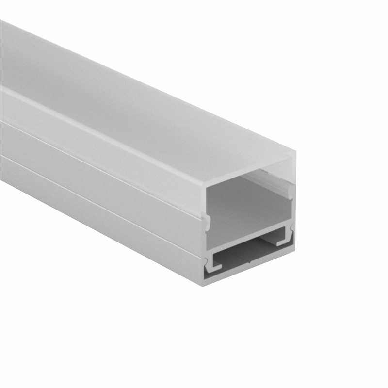 6063 T5 Surfaced led strip Aluminium profile Silver Square shape For decroration