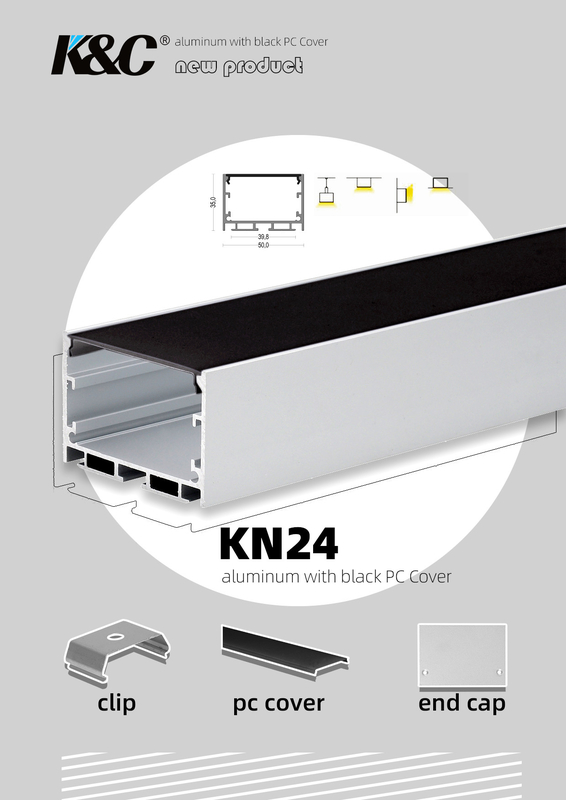 LED Strip Aluminium Casing With W50mm*H35mm LED Channel Diffuser