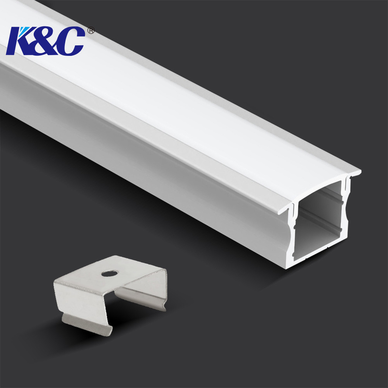 Length 2m 2.5m Recessed Aluminum LED Profile With PC Diffuser Cover
