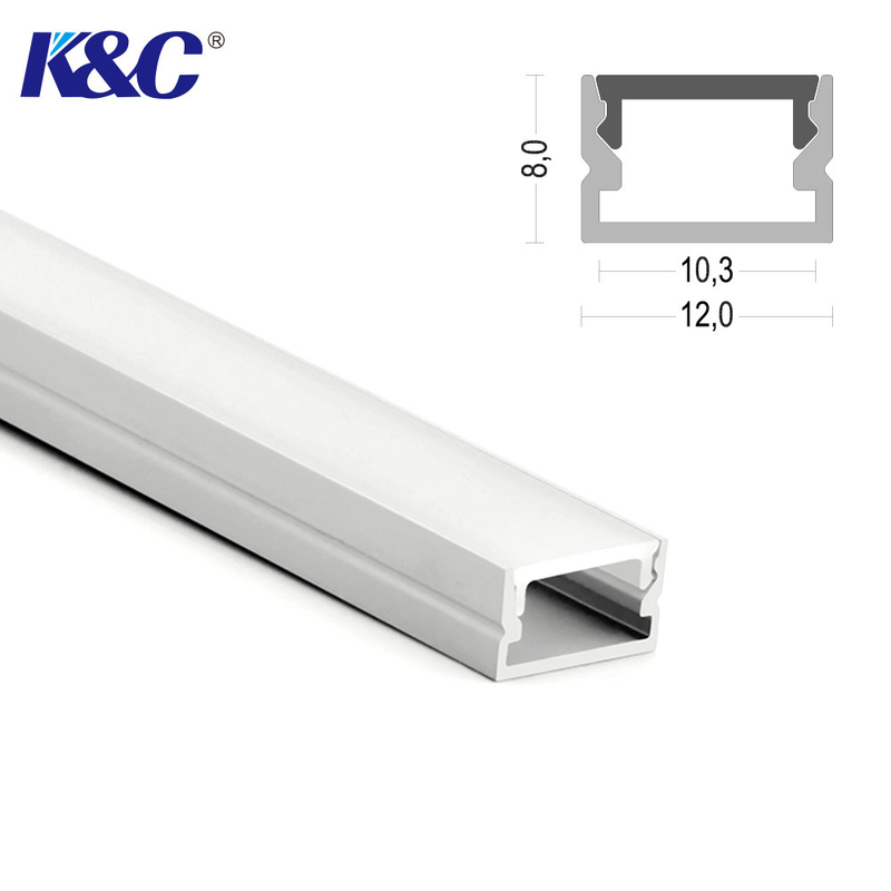 Alloy 6063 Aluminium Profile Channel Extrusion Square Anodized 12×8mm