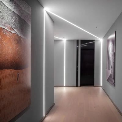LED Plasterboard Profile With PC PMMA Recessed Led Strip Aluminum Profile Oem Edm 6063 T5 Aluminum