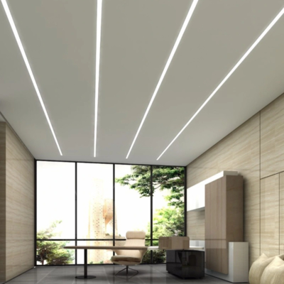 Sandblasting Oxidation Recessed Led Profile T Slot PMMA PC 6063 T5
