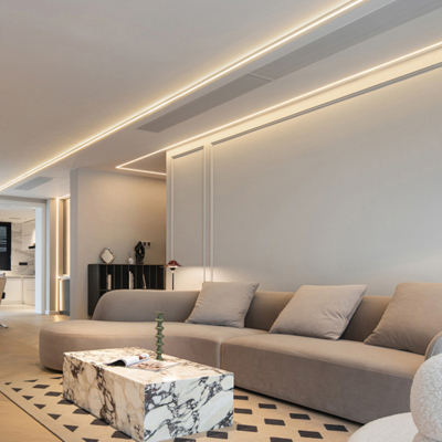 Alloy Recessed IP44/20 LED Plasterboard Profile with PC diffuser cover