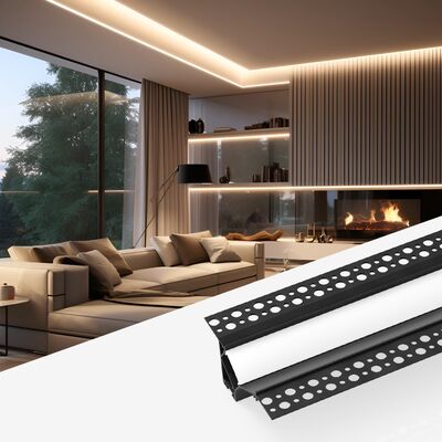 Good price Custom Length 6063 Aluminum Alloy LED Skirting Board Aluminium Extrusion Profile with Integrated Lighting online