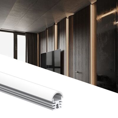 Good price 6063 T5 Aluminum Alloy LED Profile with PMMA Cover and Sandblasting Oxidation for LED Strip Lighting online