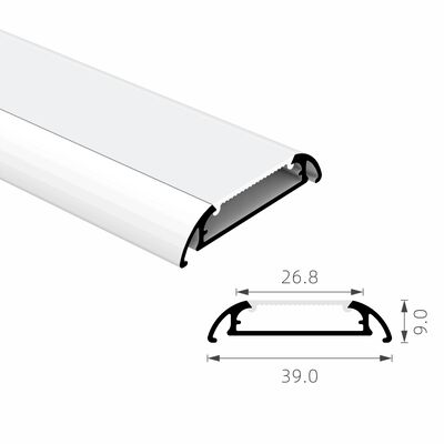 Good price K19 Surface-mounted 6063 Aluminum Alloy LED Strip Aluminium Profile with PC Frosted Cover online