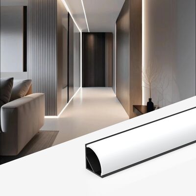 Good price 90 Degree Corner LED Profile with 6063 T5 Aluminum Alloy and Sandblasting Oxidation in W16*H16mm Size online