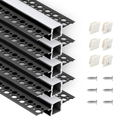 Good price 6063 T5 Aluminum Alloy LED Strip Aluminium Profile with Sandblasting Oxidation for Recessed Mounted Linear Lighting online