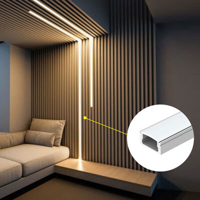 Good price 6063 T5 Aluminum Alloy LED Strip Channel with PC Diffused Cover for Surface Mounted Linear Lighting online