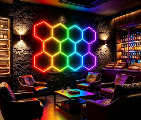 Good price RGB LED Hexagonal Light Modular Honeycomb Panels Suitable for Garage Gym Workshop and Office Stylish Lighting Solutions online