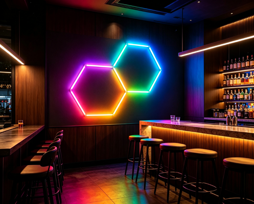 Good price LED Hexagonal Light RGB Modular Honeycomb Ceiling System Offering Flexible Installation Options for Garage Gym Workshop and Office online