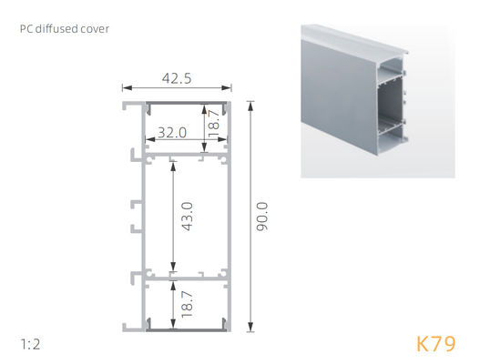 Led profile with pc diffuser led Aluminum channel for LED Wall lighting