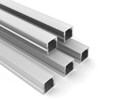 Regular led aluminum profile with Black PC Cover for LED Strip Aluminium Profile