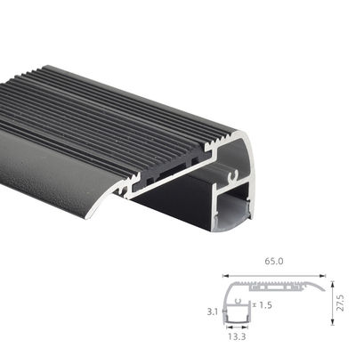 Opal Anodized H27.5mm LED Aluminium Extrusion Profiles Spray Coating