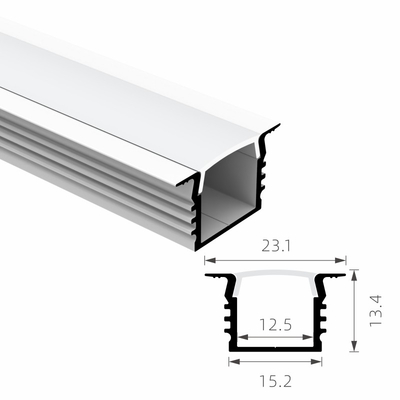 Waterproof Anodized LED Strip Aluminium Profile t3 To t8 temper