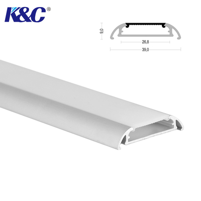 PMMA PC Surface Mount Aluminum Profile 6063 T5 Sandblasting For Led Strip
