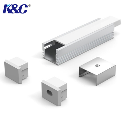 Pmma Frosted Led Strip Aluminum Profile Alloy Sandblasting With Pc Cover