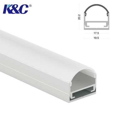 6063 T5 LED Aluminum Alloy Channel Sandblasting 17mm PCB Width