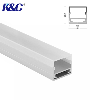 6063 T5 Alloy LED Channel Extrusion Spray Coating PMMA PC For Strip Lights