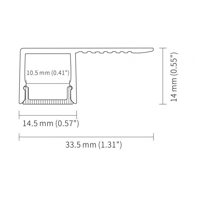 LED Plasterboard Profile With PC PMMA Recessed Led Strip Aluminum ...