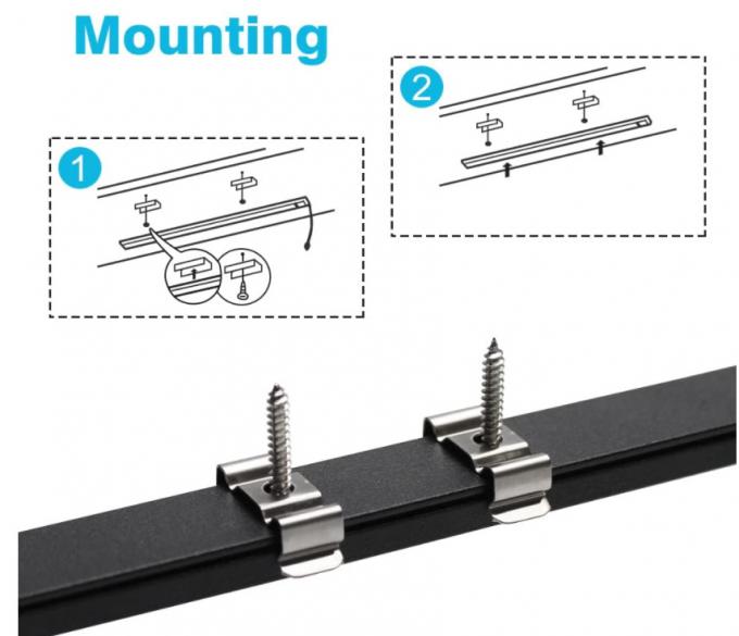 Surface Mounted 6063 LED Strip Aluminium Profile PMMA Diffuser For ...