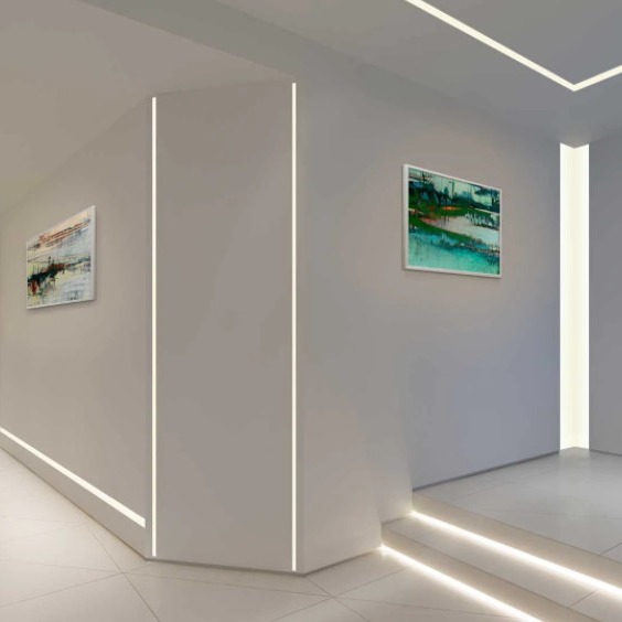 LED Plasterboard Profile With PC PMMA Recessed Led Strip Aluminum ...